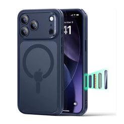 Capa ESR iPhone 17 Pro Azul Fosco MagSafe Militar Antichoque