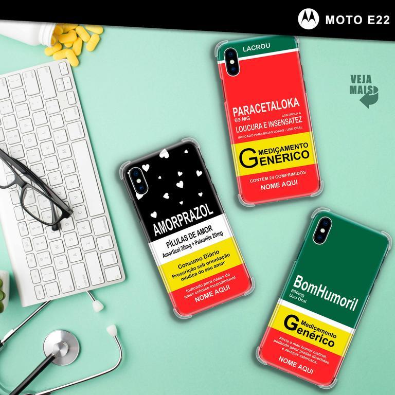 Capinha Para Motorola Moto E22 Remédios Personalizados