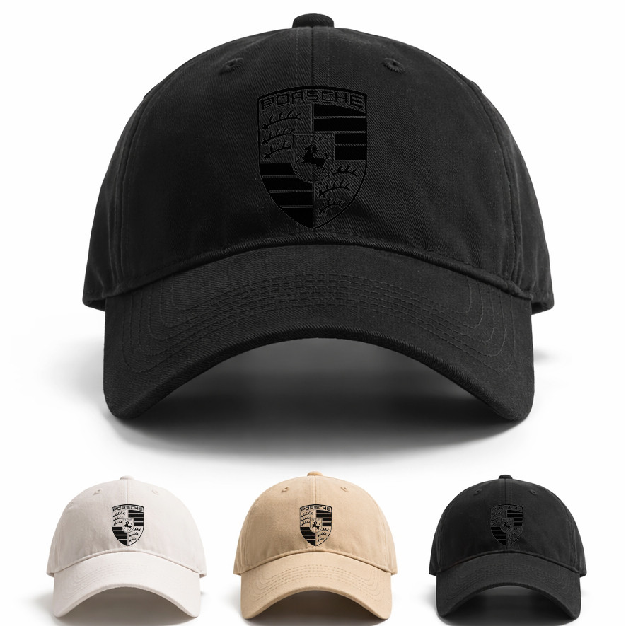 Boné Baseball Porsche Black Shield Supercar Car Culture