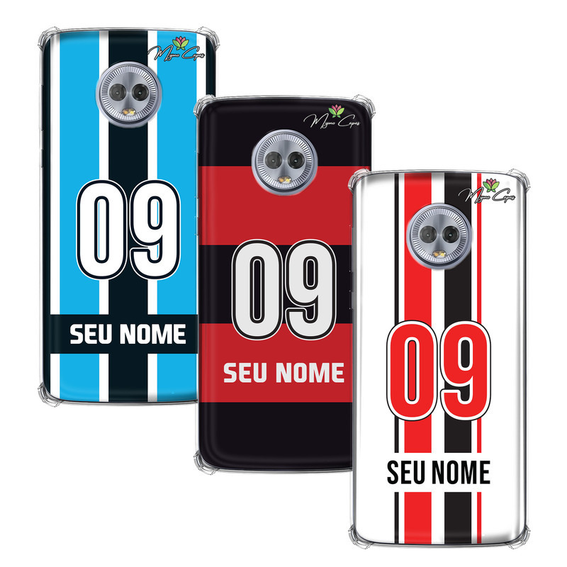 Capa Capinha - Motorola Moto G6 Plus - Times do Coração Nacionais Personalizada