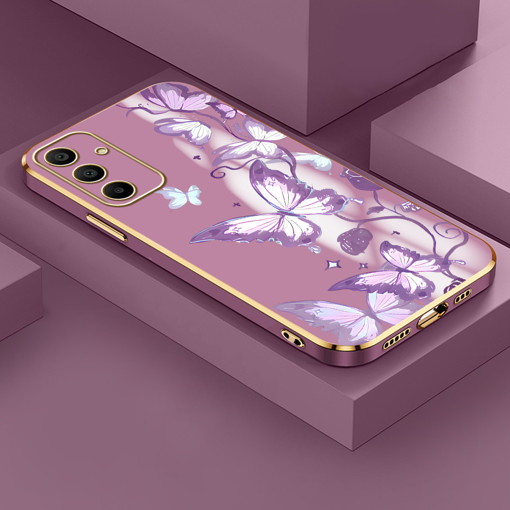 Case De Telefone Capa Para Samsung Galaxy A15 4G 5G Borboleta Design Floral Silicone Mac De Celular DD2124 em Oferta na Shopee
