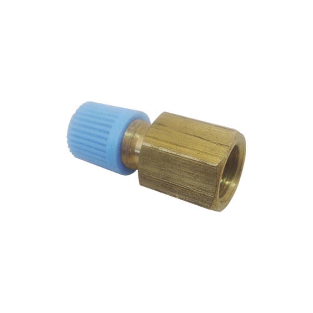 Válvula Perfuradora 1/4 Manopla Azul Refrigeração Latão