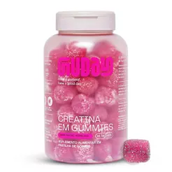 Guday Creatina Mastigável – 60 Unidades – Sabor Frutas Vermelhas, Suplemento Alimentar 1,5g, Sem Lactose e Glúten