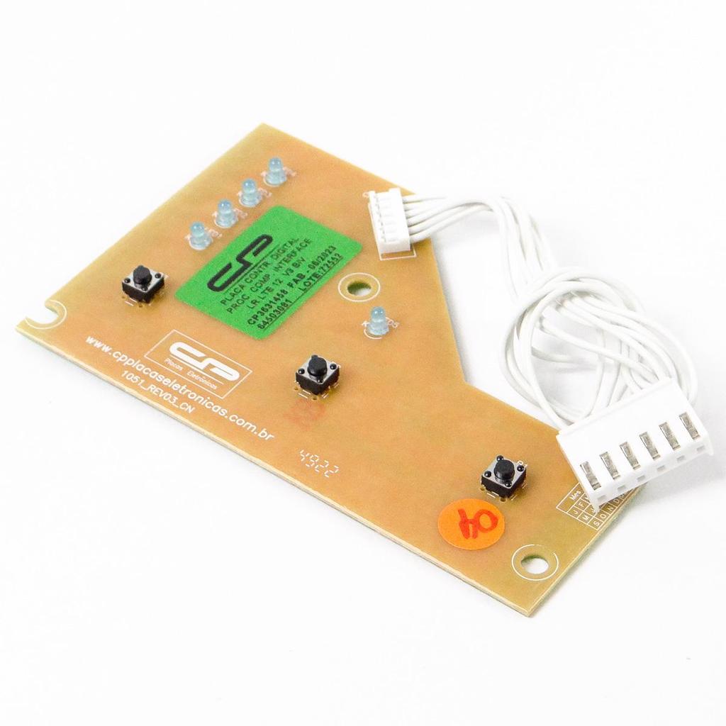 Placa Interface Electrolux LTE-12 V3 Led Azul CP Chicote