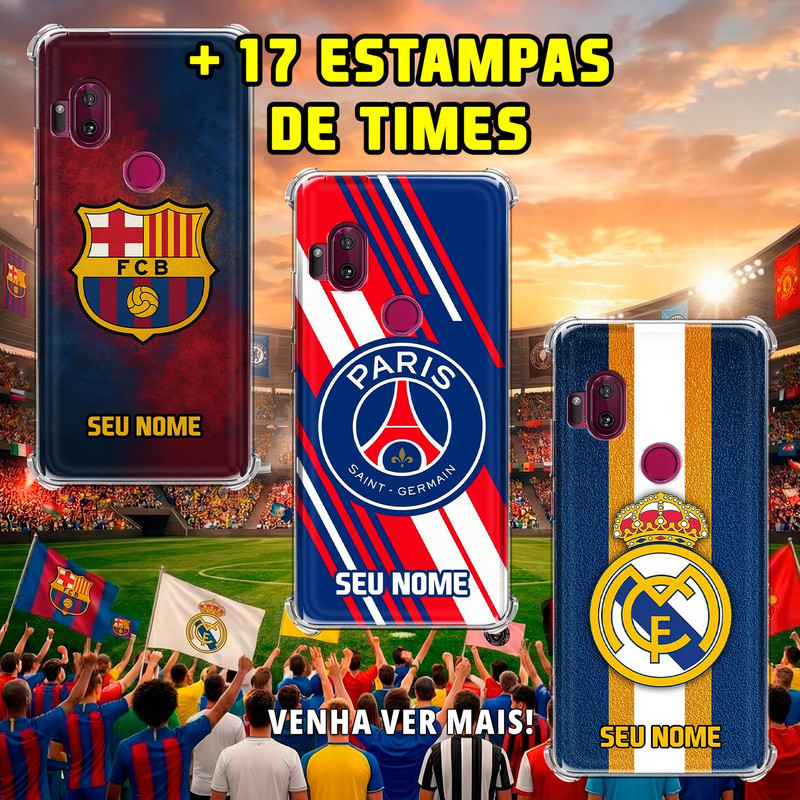 Capa Capinha para Motorola Moto One Hyper - Times Futebol Internacional