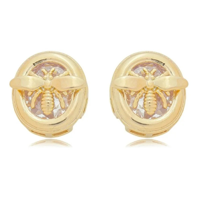 Brinco Feminino Folheado Abelha Ouro 18K AJ05018510