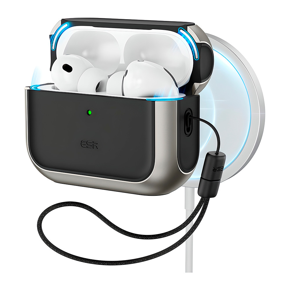 ESR Capa AirPods Pro 3 MagSafe Proteção Queda Titânio Alça