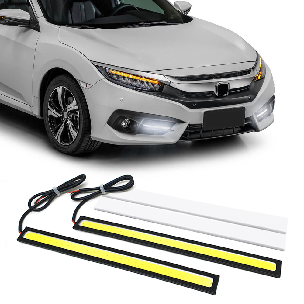 Par Barra Led Slim COB Civic 2004 2005 2006 2007 2008 2009 Neblina DRL Farol Diurno Branco Frio