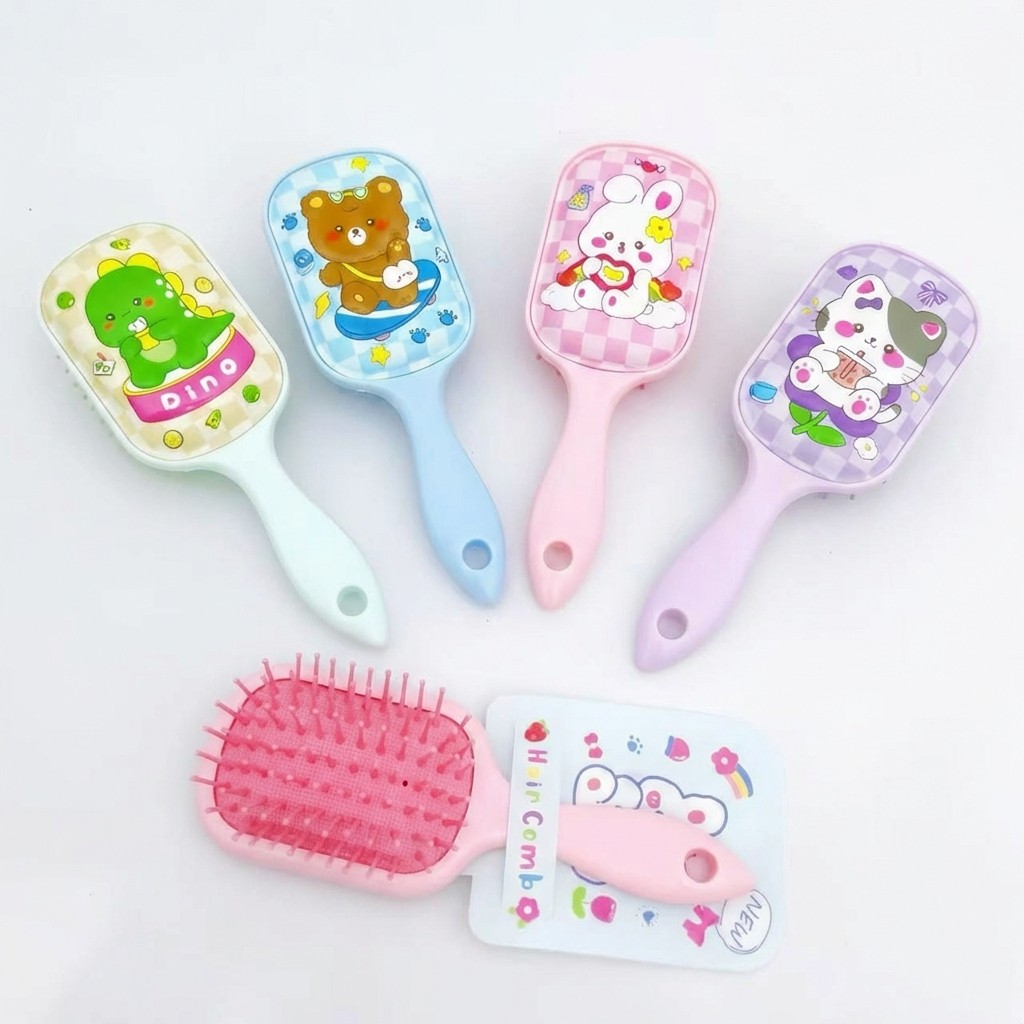 Escova de Cabelo Infantil Massageadora Desenho Animado Para Meninas