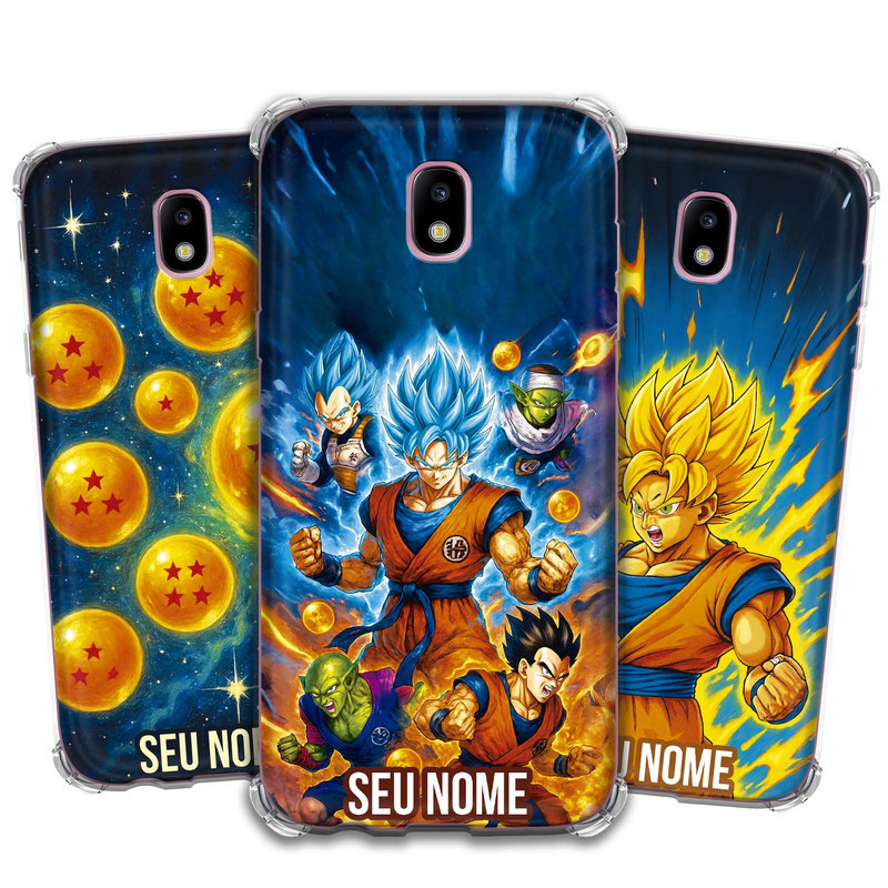 Capa Capinha - Samsung Galaxy J5 - Dragon Ball Desenho Anime Personalizada com Nome