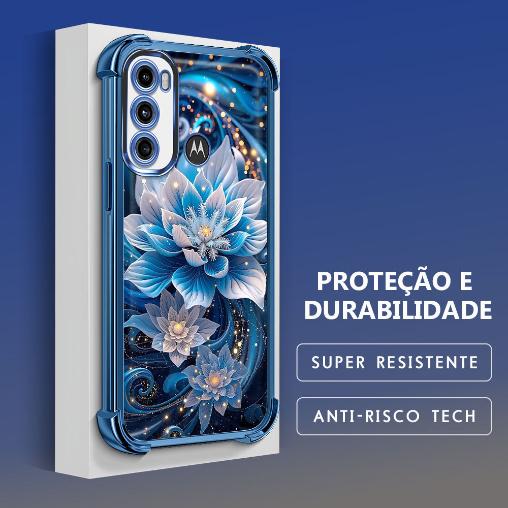Capa Macia Luxo Para Motorola Moto G60 Telefone Capinha Capas Anti Impacto Choque Case Transparente 0990 FS em Oferta na Shopee