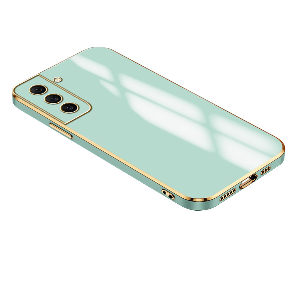 Capa Para Samsung Galaxy S21 FE 5G Case Borda Dourada Anti-Impacto Capinha De Celular DD 1000