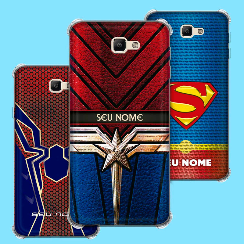 Capa Capinha - Samsung Galaxy J7 Prime - Super Heróis Multiverso HQ Personalizada com Nome