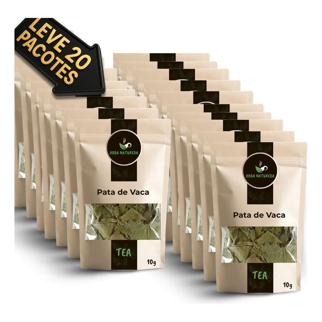 Chá de Pata de Vaca Pronto para Infusão Sabor Natural- Com 20 Pacotes