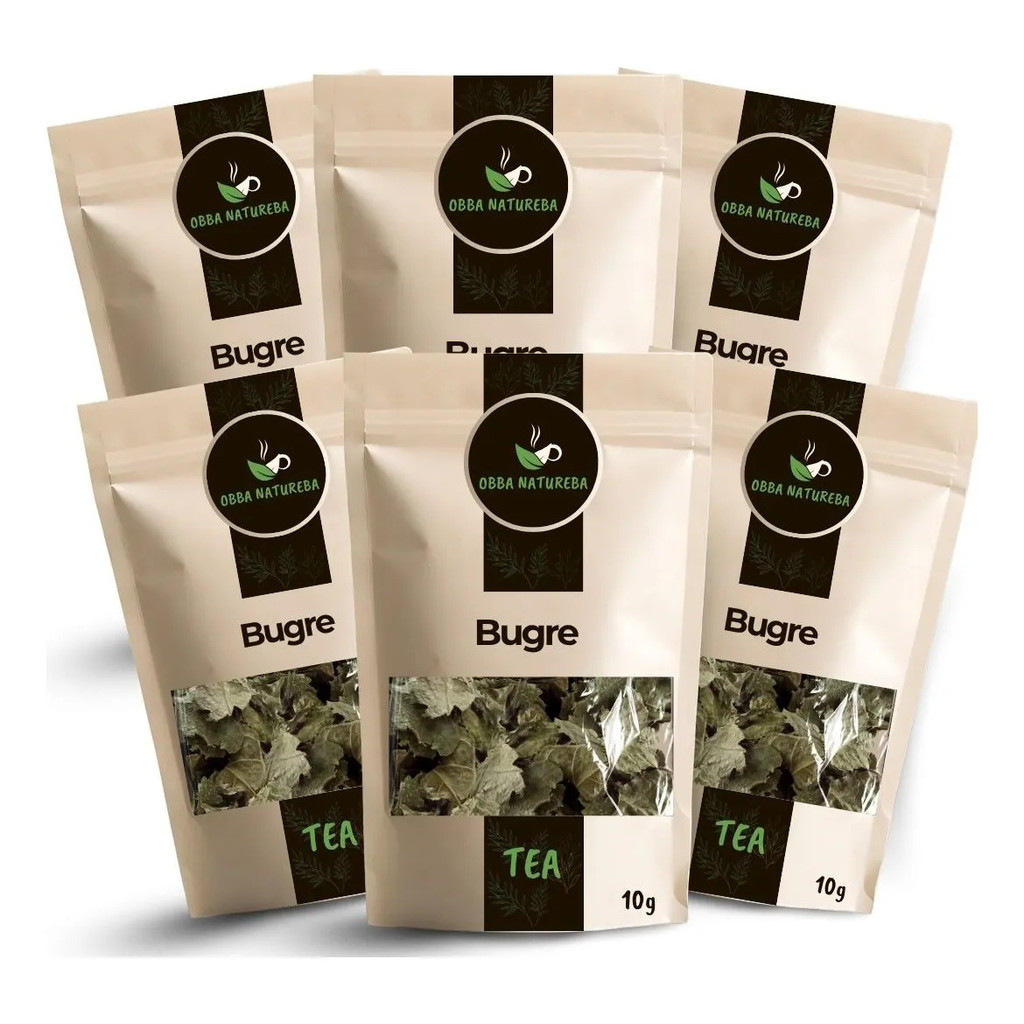 Bugre Folhas para Chá Ervas Selecionada Manualmente Pronta Para Infusão - Receba 6 Unidades