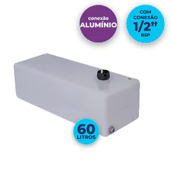 TANQUE 60 LITROS COM 1 CONEXÃO 1/2" BSP ALUMÍNIO - BRANCO