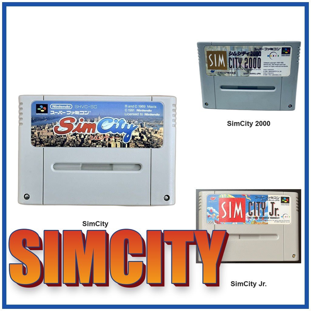 SimCity Sim City 2000/Jr. SFC SNES Super Famicom Used Tested Working