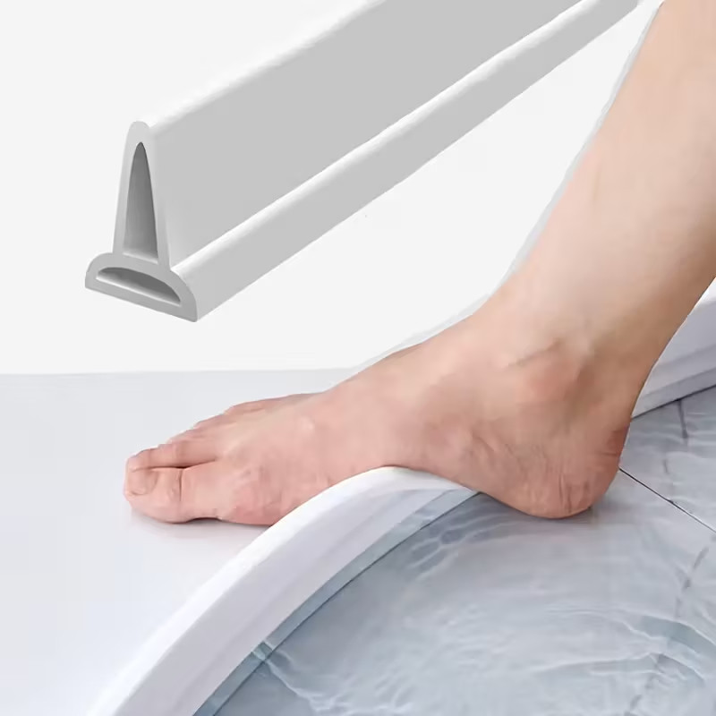 Barreira de Agua Retenção em Silicone Vedação Area Molhada Banheiro Box mil+ Vendido(s) - Branco 1,5 m