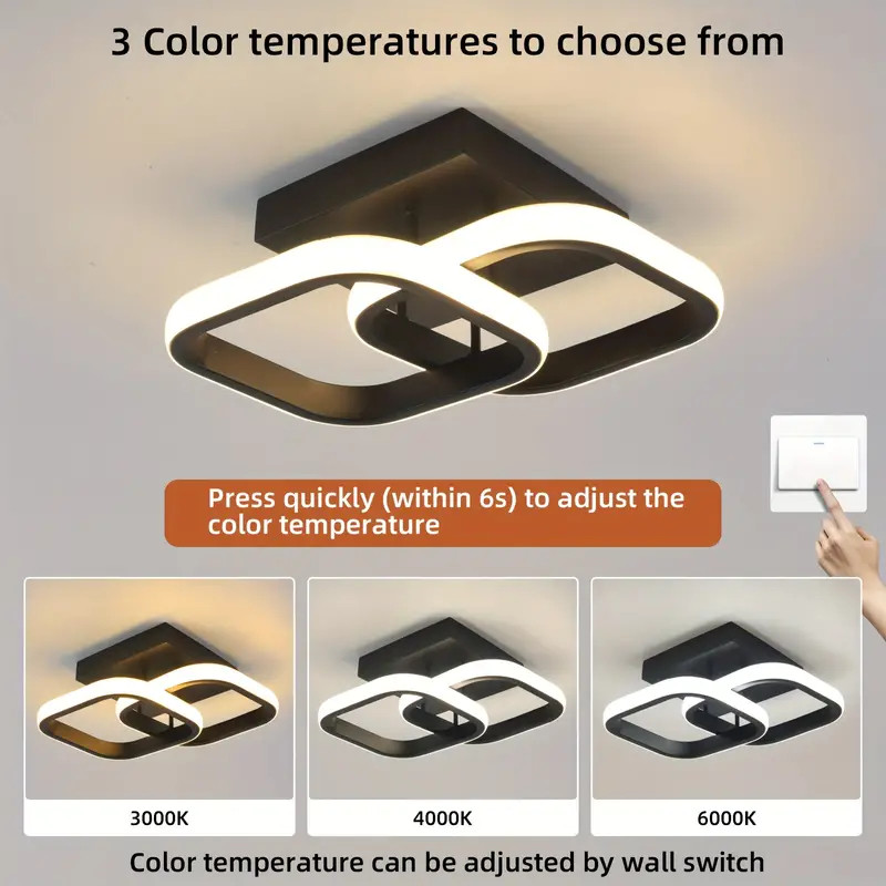 Luz de teto moderna Plafon LED cor clara 3 em 1 lustre, adequado para quarto, corredor, cozinha Vendido(s) - Branco