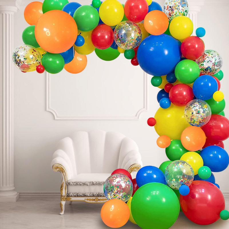 Kit 115 peças Balões fosco Balão Para Festas e Aniversários decoração C/Fita adesiva - Cor macaron