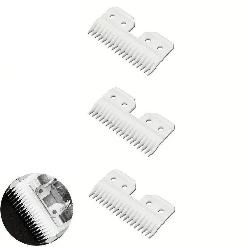 Lamina Cerâmica Kit 3 Peças 18 Dente Compativel 3F 4F 7F 10 Acessorios Barbear Avaliação da loja - Variação: