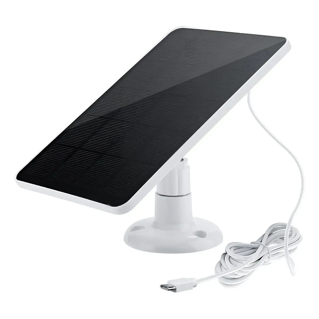 Painel Solar Usb P/ Câmera Segurança Rotativo Gira 360 10W