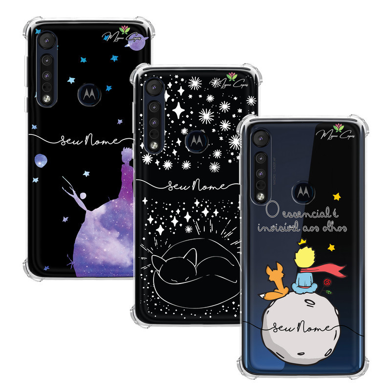 Capa Capinha - Motorola Moto One Macro - Pequeno Principe Personalizada com Nome