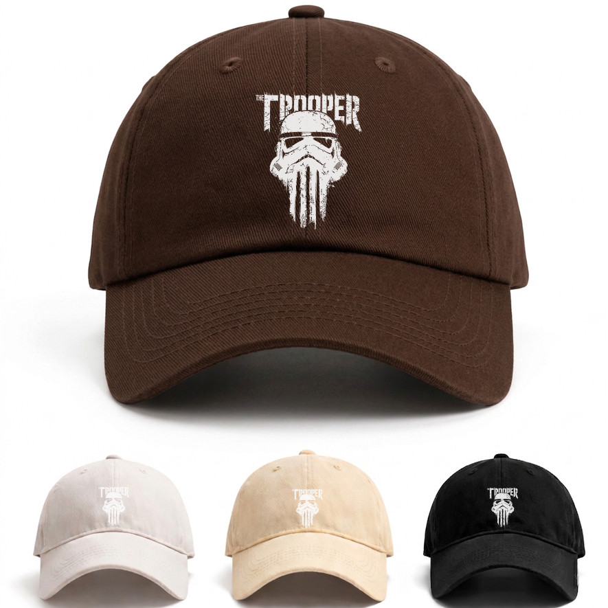 Boné Unissex The Trooper Stormtrooper Punisher Star Wars Geek Dark Preto Confortavel Promoção Tendência Casual