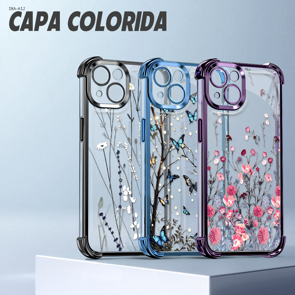 Capinha Anti-Impacto Para Samsung Galaxy A17 A16 A15 A14 A13 A12 4G 5G Capa de Celular Transparente Case FS0479
