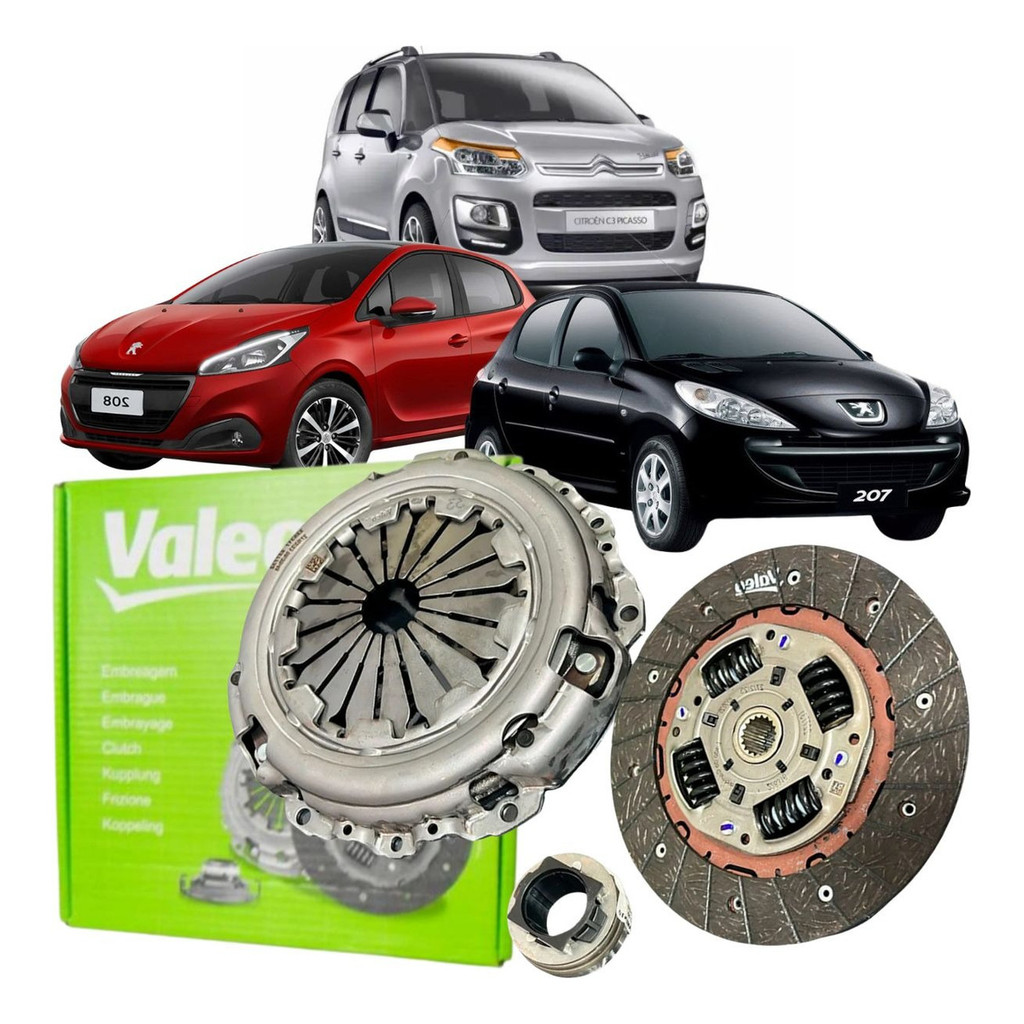Kit Embreagem Valeo Peugeot 208 Motor 1.5