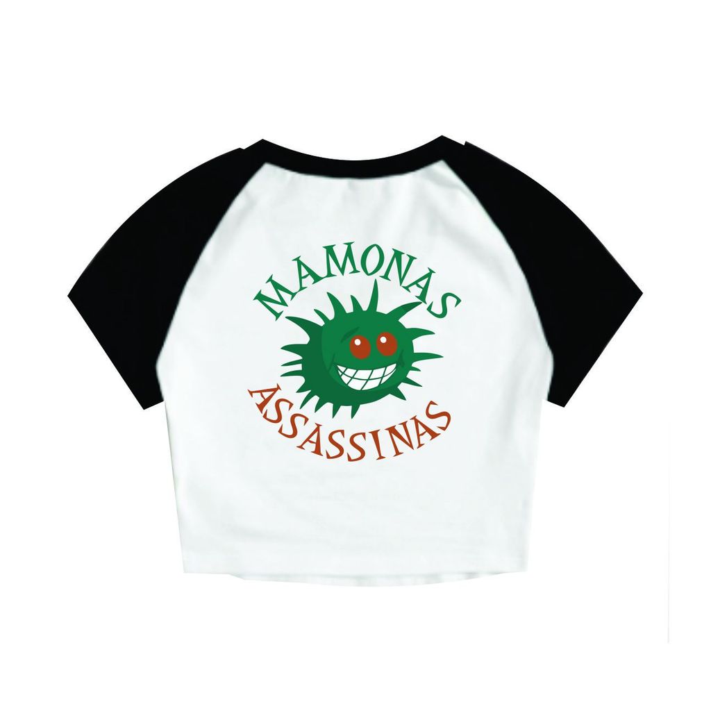 Cropped Raglan Feminino Tumblr blogueira MAMONAS ASSASSINAS feminina curta