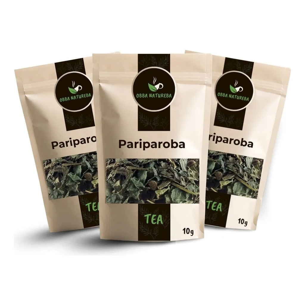 Chá de Pariparoba Pronto para Infusão Produto Vegetal-Com 3 Pacotes