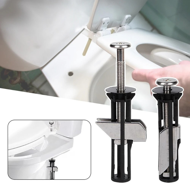 Kit de parafuso para assento de vaso sanitário em aço inox, dobradiça retrátil, fixação resistente Vendido(s) 