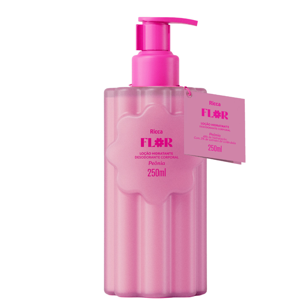 Loção Hidratante Deo Corporal Ricca Flor Peônia 250Ml