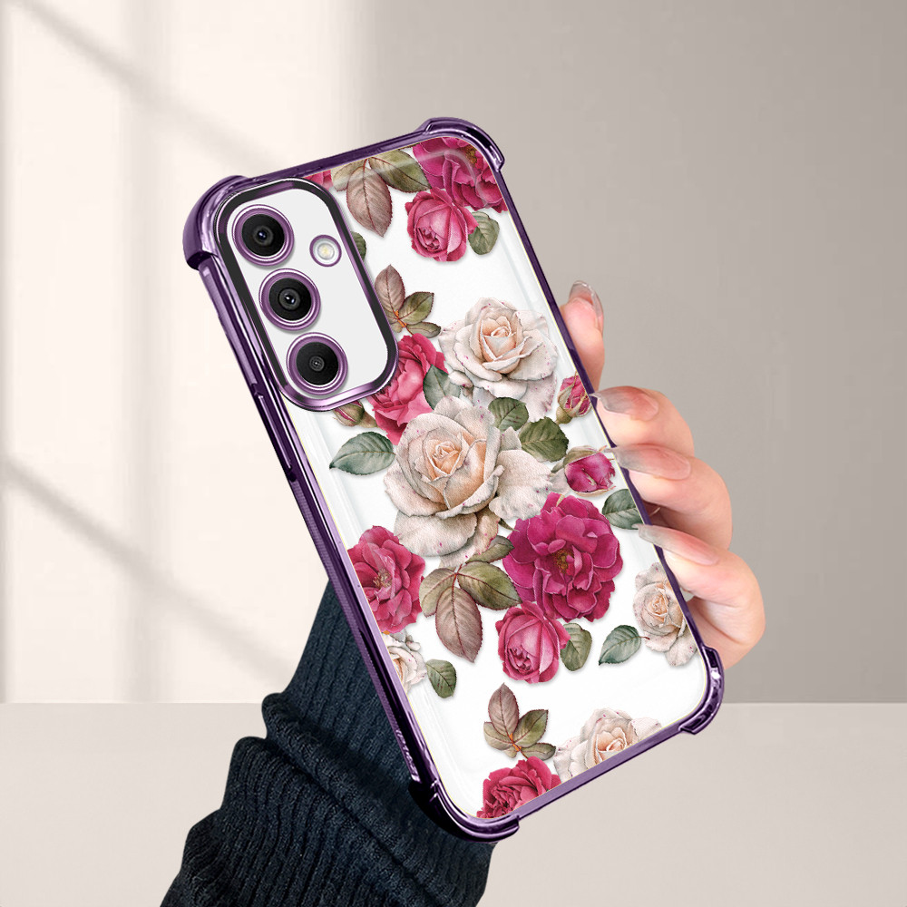 Capa Proteção Anti-impacto Transparente Para Samsung Galaxy A16 4G 5G Capinha Macio Florais Caso SJ 0267