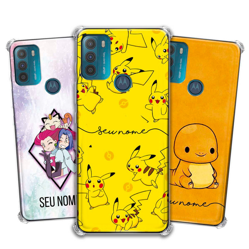 Capa Capinha - Motorola Moto G50 4G - Monstros de Bolso Pocket Anime Treinadores Personalizada Nome