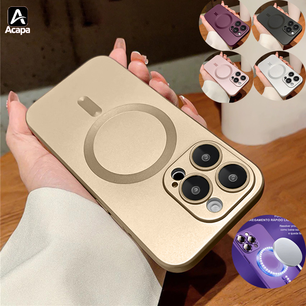 Capinha Magnética Para iPhone 17 16 15 14 13 12 11 8 7 XR SE Plus Capa Support M