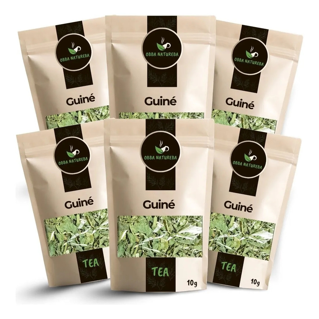 Guiné Folhas para Chá Ervas Cuidadosamente Embalada Produto Para Infusão - Receba 6 Pacotes