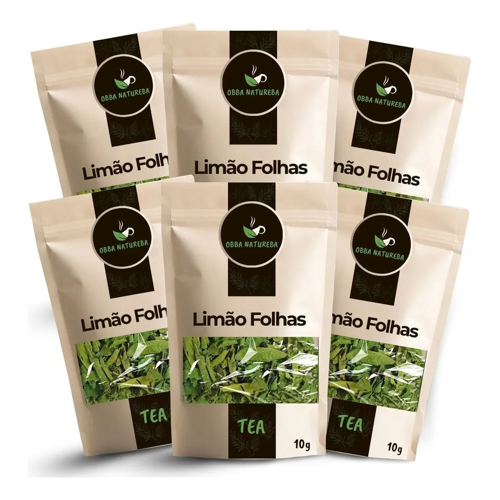 Leve 6 Pacotes Chá Folhas de Limão Sem Corantes Uso Tradicional como Chá