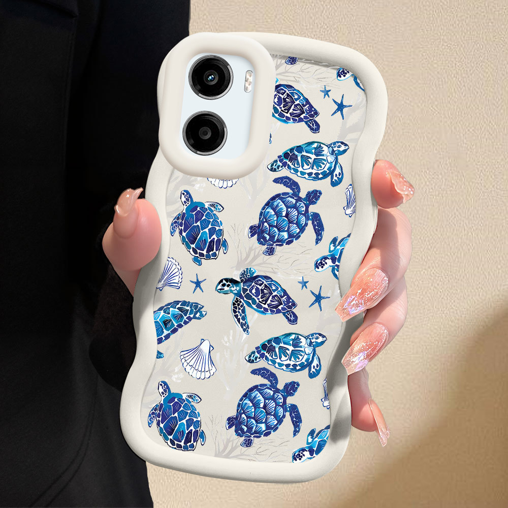Capinha Fofo Para Motorola Moto G05 Capa De Silicone Macia Estilo Simples Macaro