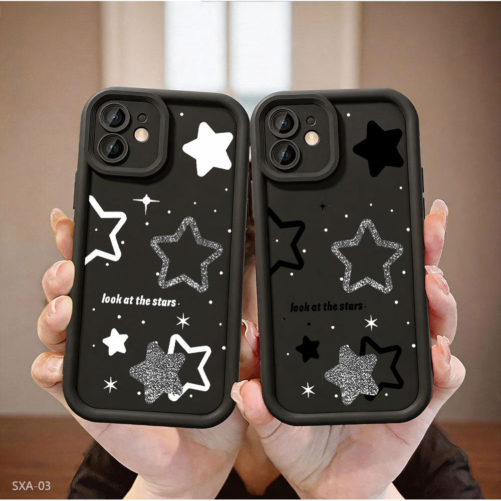 Capinha Para Samsung A16 A15 A14 A13 A12 A11 A07 A06 A05 A04 A03 A10 A10S 4G 5G Capa de Silicone Macia Preta DL001