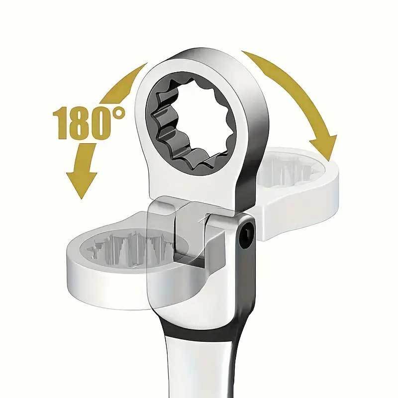 Kit de chave de ferramenta combinada de 7 peças Chave de catraca estrela profissional de 8 a 19 mm com cupom - Chave fle