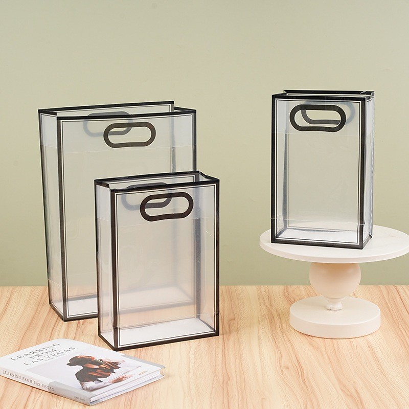 12pcs Reutilize Sacos De Presente Plástico Pvc Vendido(s) - Branco (15x24x8)