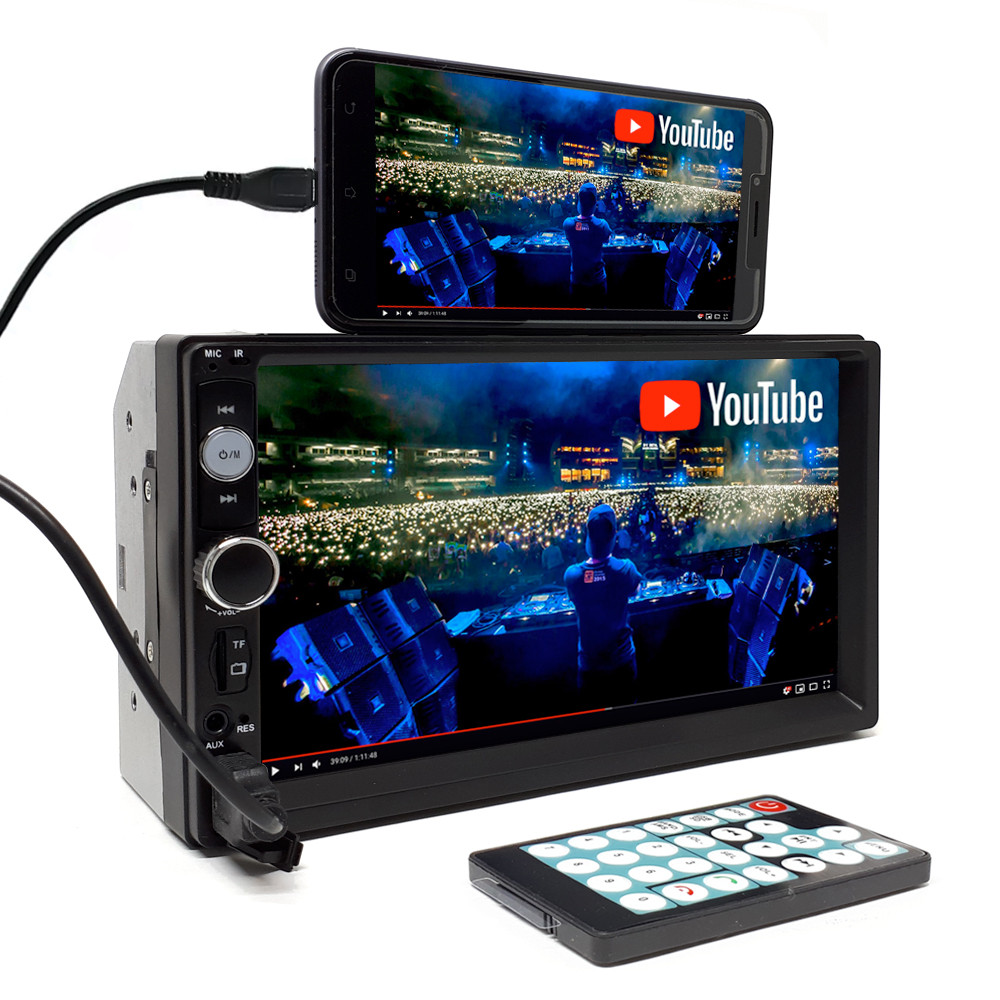 Kit Multimídia + Câmera de Ré Palio G5 2012 2013 7 Polegadas Touch Bluetooth USB Espelhamento