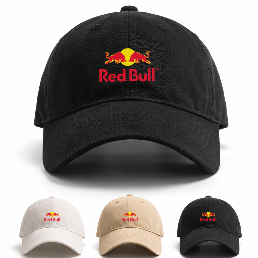 Boné Masculino Red Bull Logo F1 Racing Team Verao Car Culture Marrom Promoção Unissex Urbano Moda Exclusivo Casual