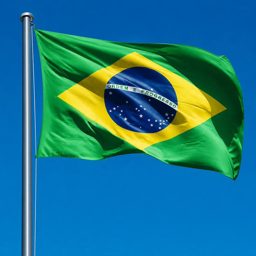Bandeira do Brasil Grande Decorativa Premium 1,68m X 51cm Brasil Copa Tecido Bom