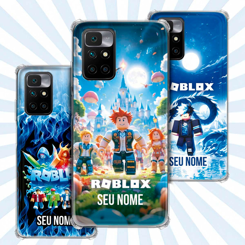 Capa Capinha - Xiaomi Redmi 10 Prime - Jogo Roblox Gamer Avatar Skin Personalizada Nome