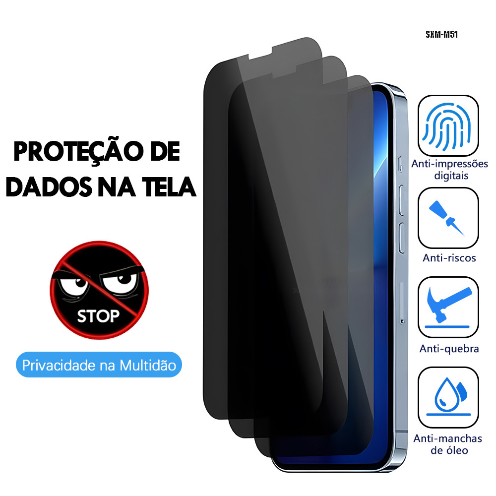 Película Cerâmica Anti-Espionagem Para Samsung Galaxy M53 M52 M54 M55 M51 M62 4G
