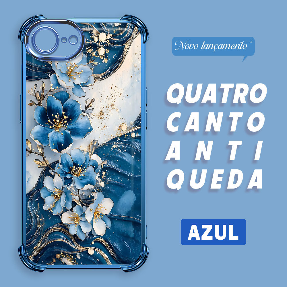 Capa Macia Luxo Para iPhone 17E 16E Telefone Capinha Capas Anti Impacto Choque Case Transparente 1139 FS
