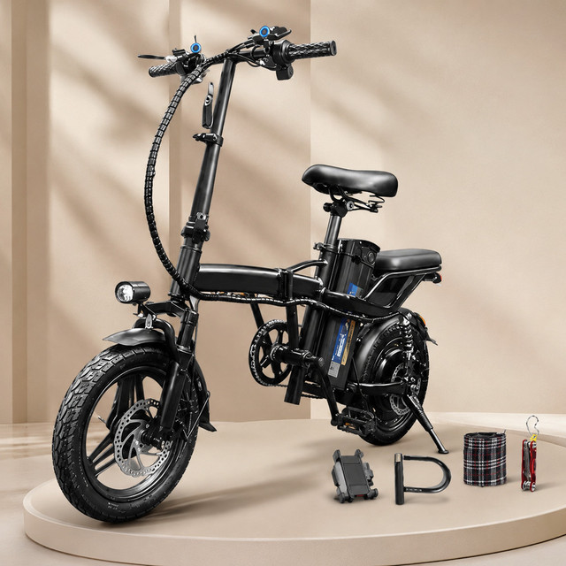 Adult Folding Electric Bike Crew pedal Outdoor Shopping Travel